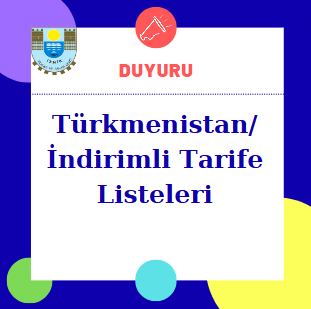 Türkmenistan/İndirimli Tarife Listeleri